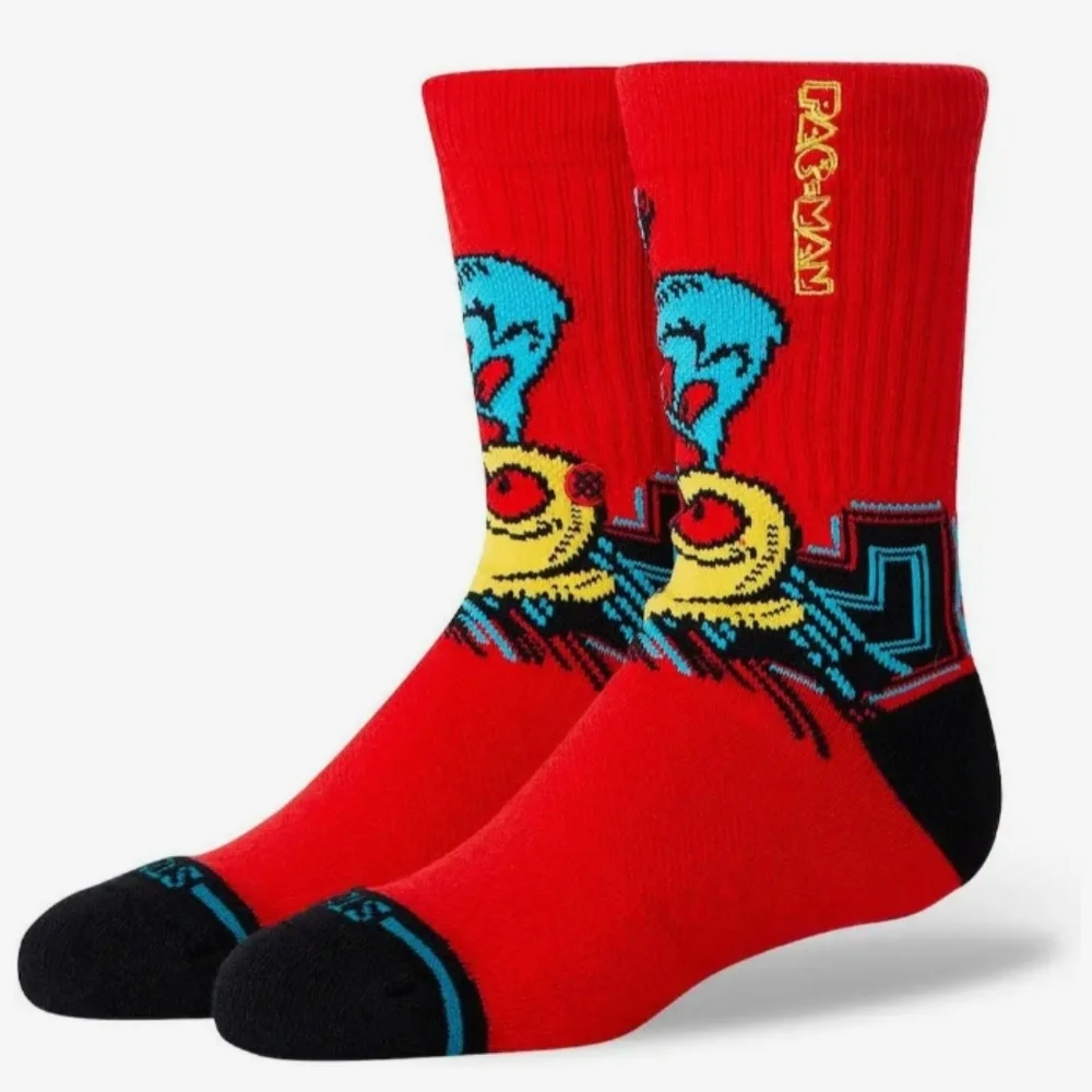 NWT Kid's Pac-Man Waka Waka Waka Stance Crew Socks